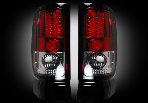 Recon Bright Red LED Tail Light Set 94-02 Dodge Ram